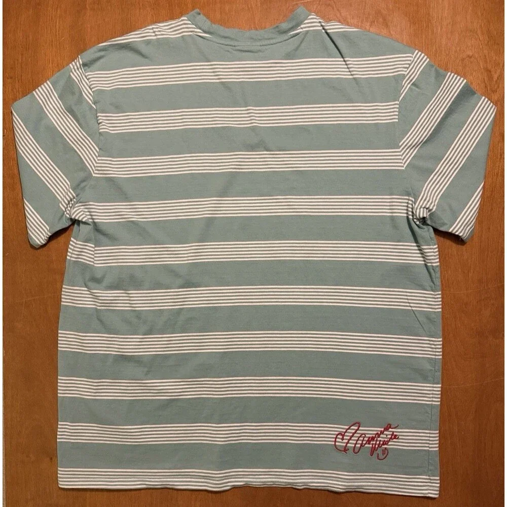 GUESS Originals x Anna Nicole Green Striped Shirt L - Picture 4 of 8